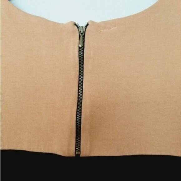 ZARA \ Wide Stripe Sleeveless Tunic Top Special Garment Tan & Black Sz M - Picture 11 of 11